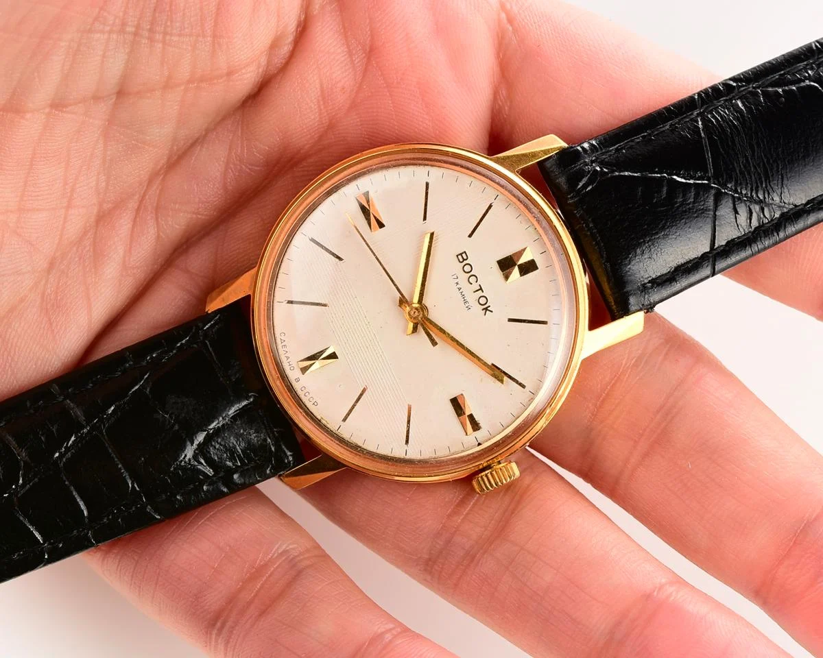 Excellent condition Wostok (Vostok) mechanical gold-plated wrist watch
