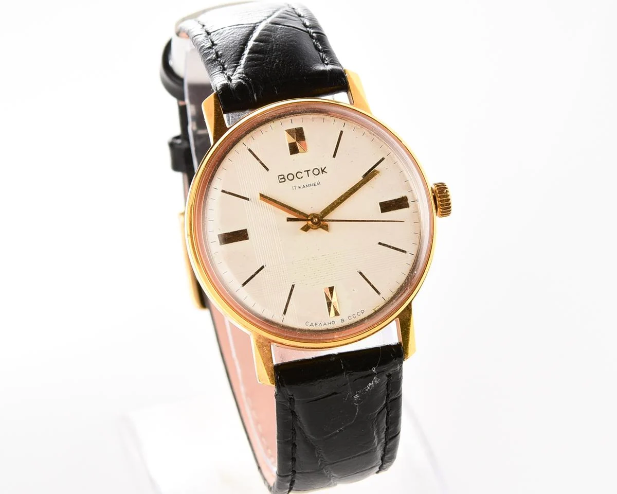 Excellent condition Wostok (Vostok) mechanical gold-plated wrist watch