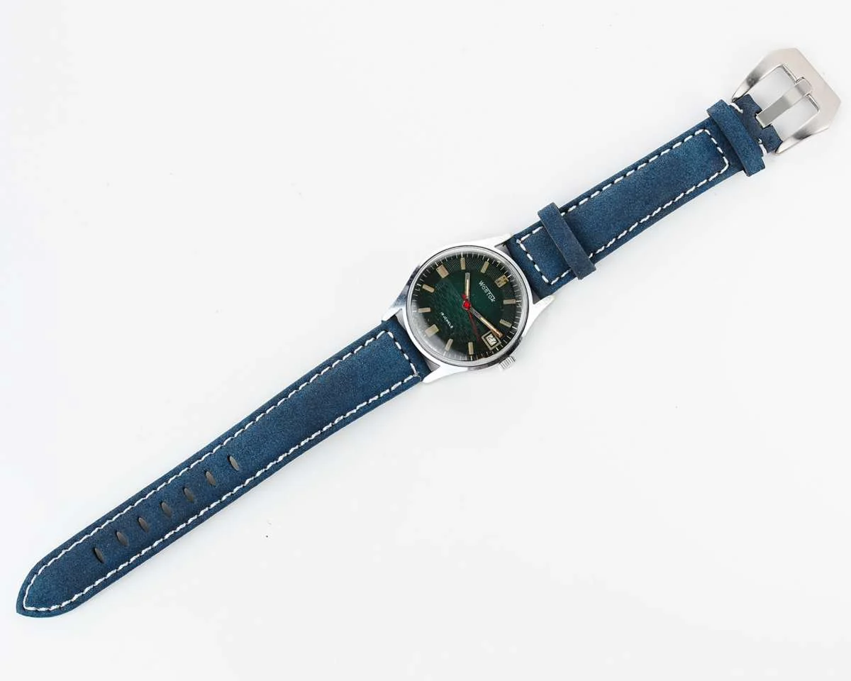 Export Wostok (Vostok) mechanical watch with beautiful textured teal dial