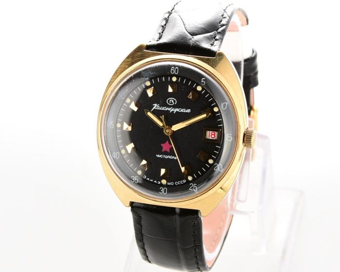 Soviet gold-plated Vostok Komandirskie mechanical watch - Zakaz MO CCCP!