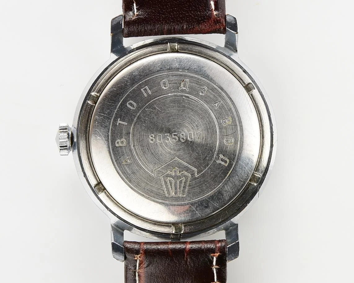 Soviet Poljot mechanical wrist watch with automatic self winding movement