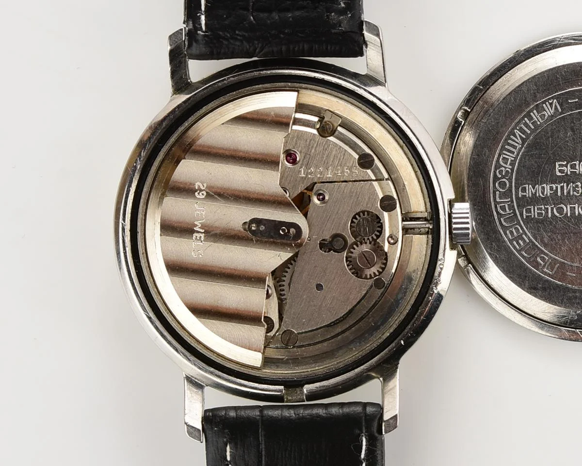 Soviet vintage Poljot De Luxe mechanical watch with self winding automatic movement