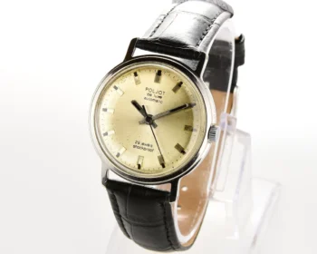 Soviet vintage Poljot De Luxe mechanical watch with self winding automatic movement