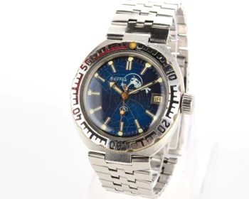 Vostok Amphibia Diver wrist watch (Scuba Dude), with steel bracelet
