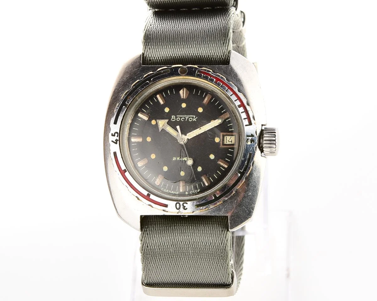 Soviet Vostok Amphibia ministry case - automatic self winding movement