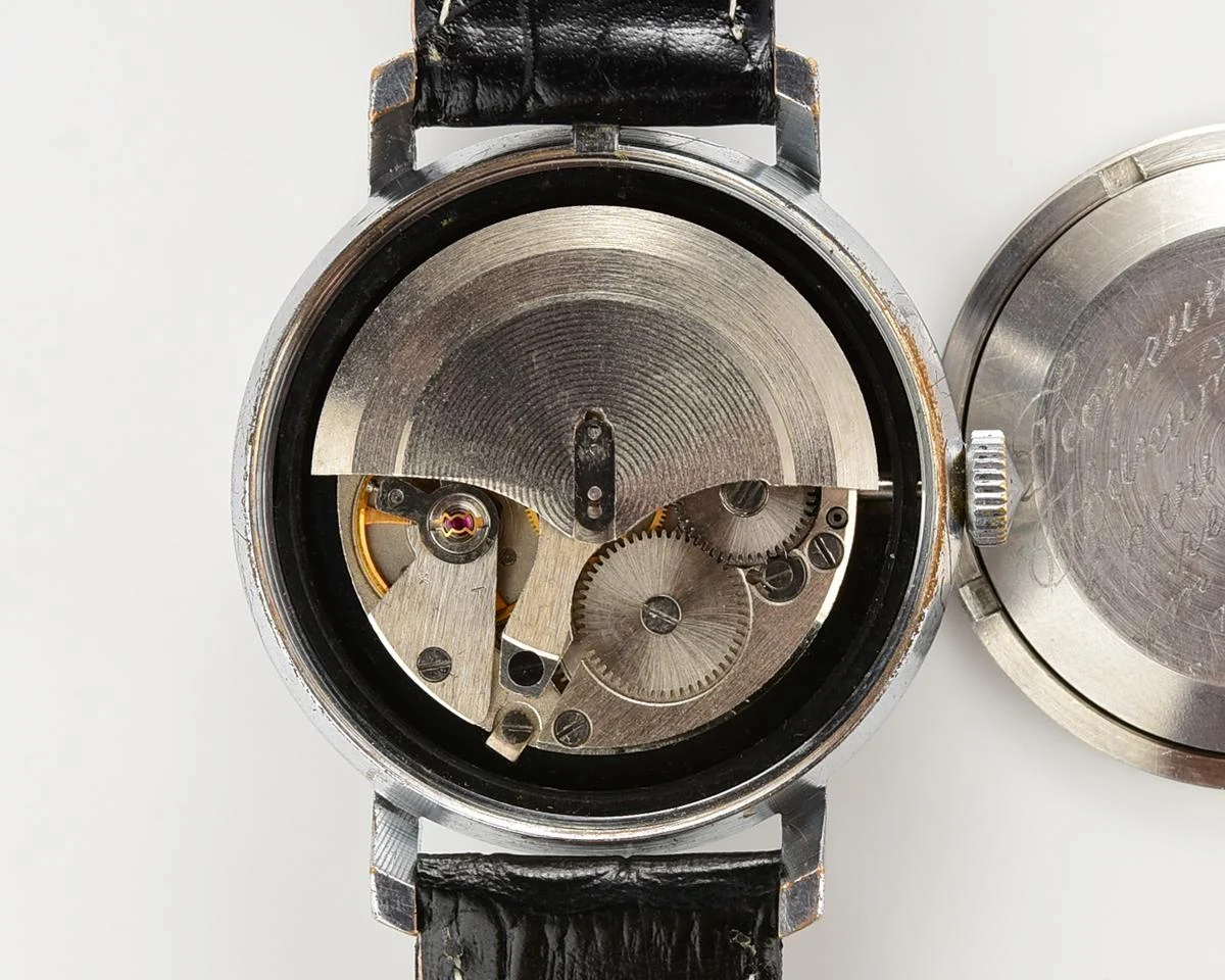 Soviet Poljot mechanical wrist watch with automatic self winding movement