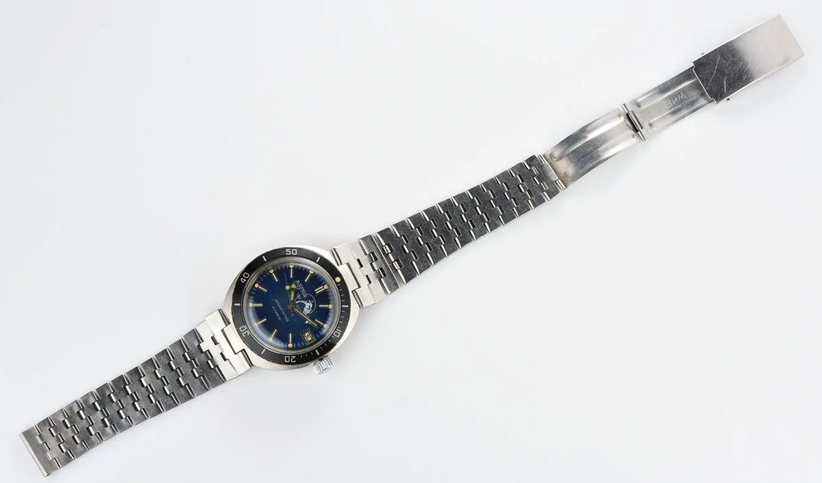 Vostok Amphibia Diver wrist watch (Scuba Dude), with steel bracelet