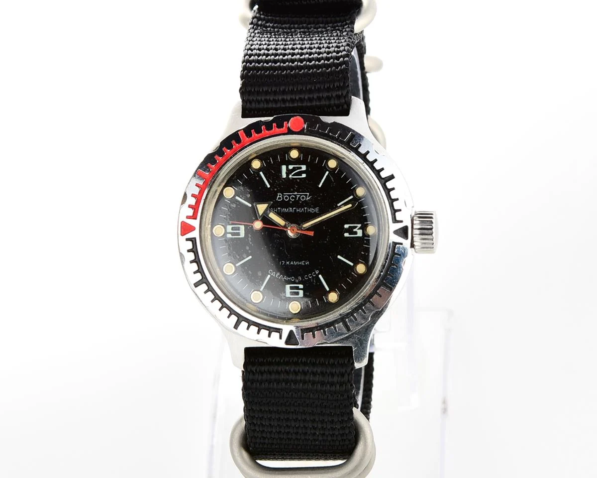 Soviet Vostok Amphibia mechanical wristwatch