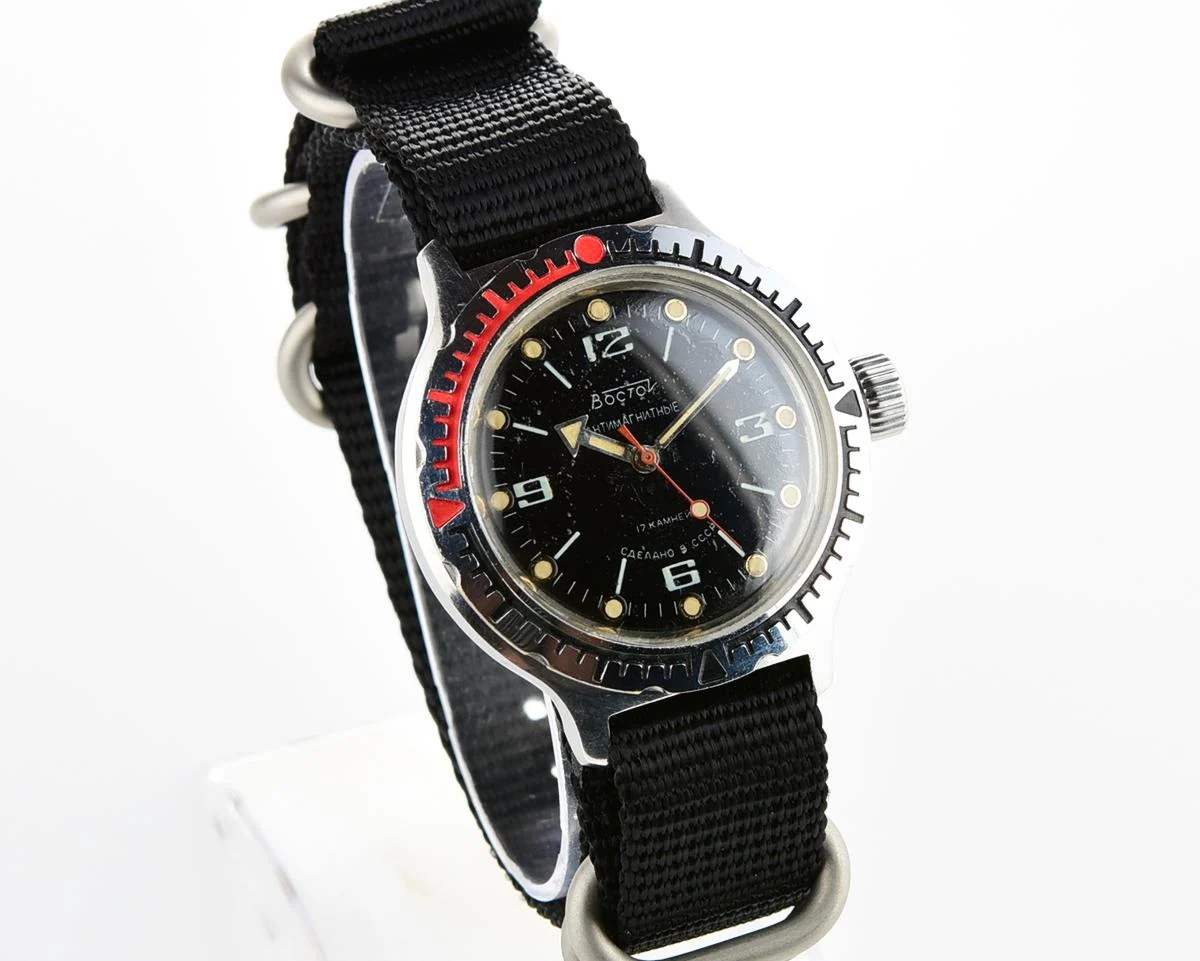 Soviet Vostok Amphibia mechanical wristwatch