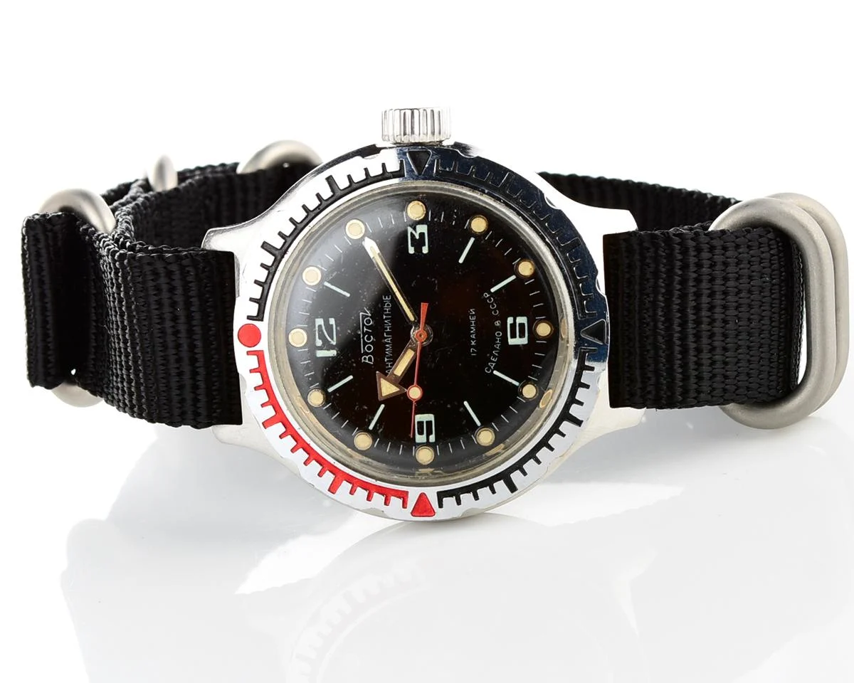 Soviet Vostok Amphibia mechanical wristwatch