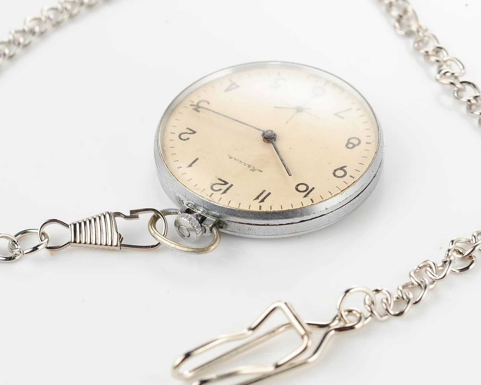 Molnija open face vintage Soviet pocket watch