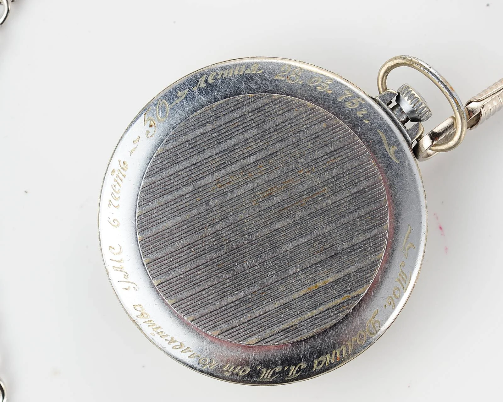 Molnija open face vintage Soviet pocket watch