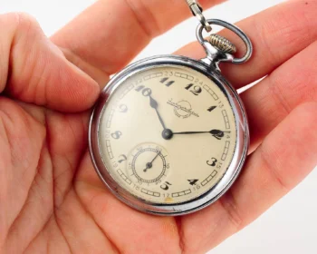 Zlatoustovskie open face pocket watch, 4th quarter of 1955, with clear back!