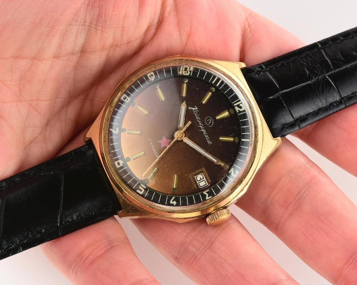 Soviet gold-plated Vostok Komandirskie mechanical watch - Zakaz MO CCCP!