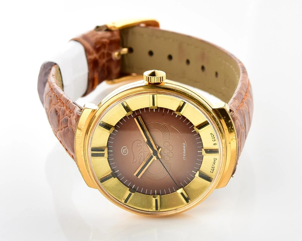 Olympic edition Moskwa 1980 Vostok gold-plated vintage Soviet watch