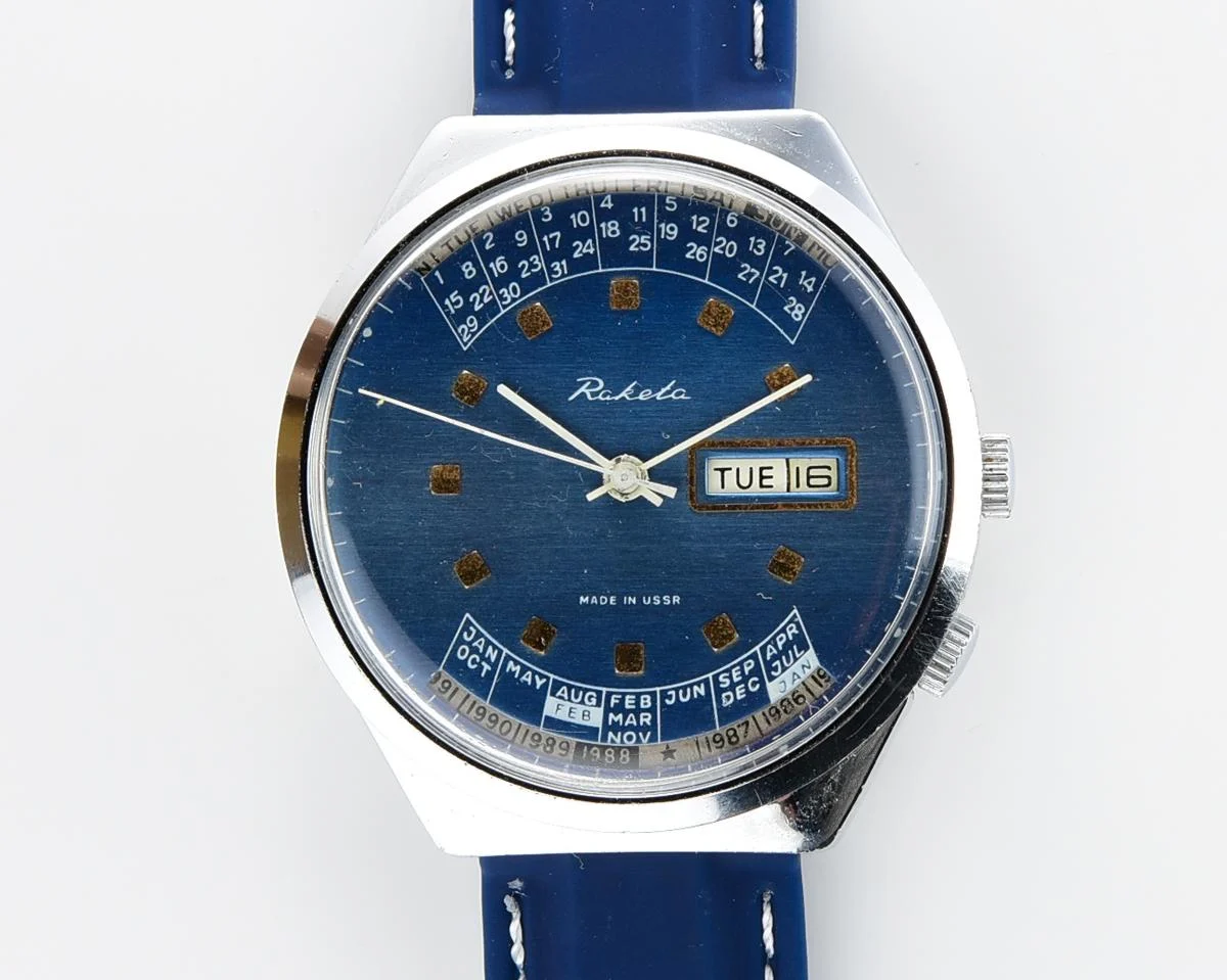 Soviet Raketa perpetual calendar watch