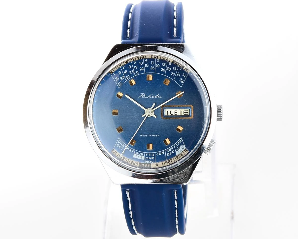 Soviet Raketa perpetual calendar watch