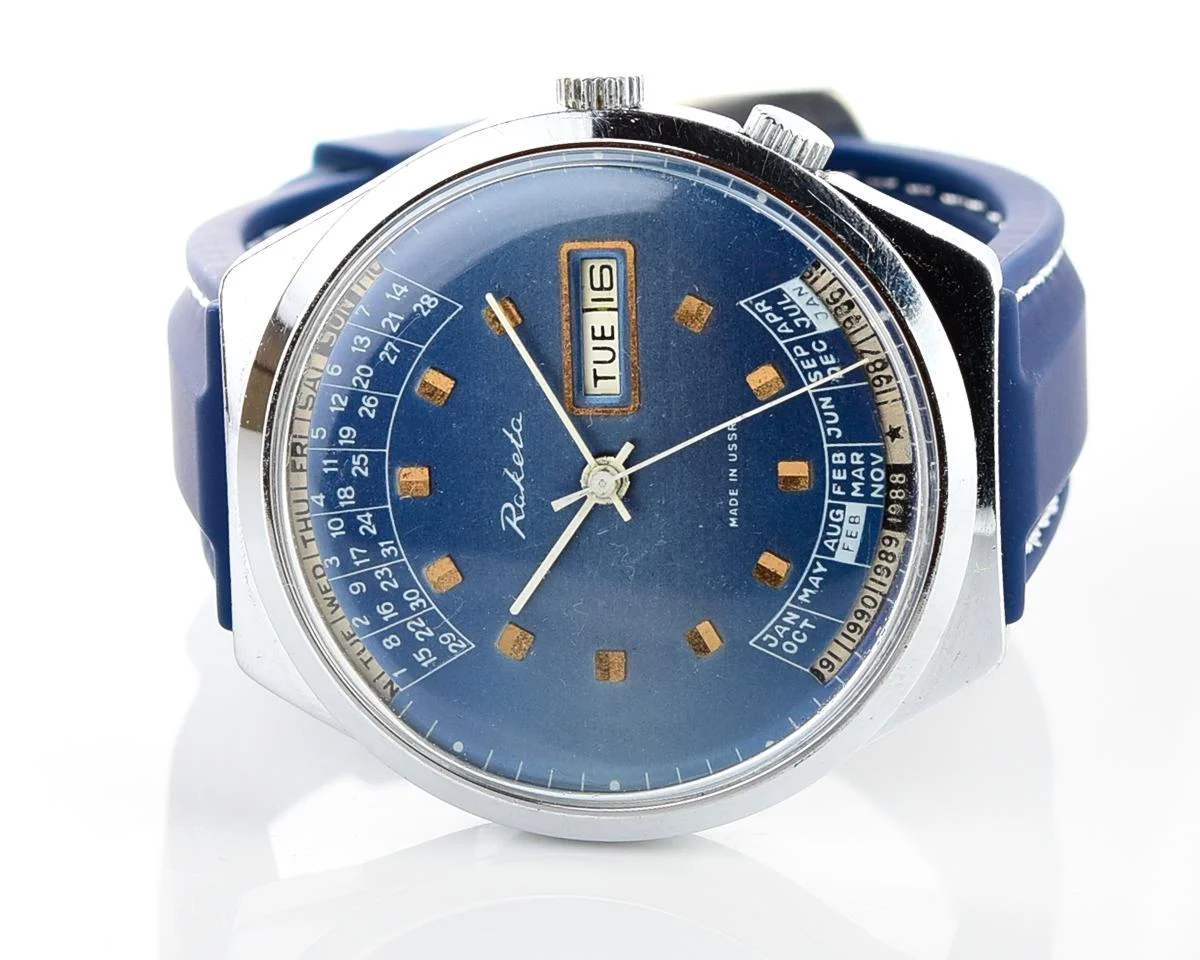 Soviet Raketa perpetual calendar watch