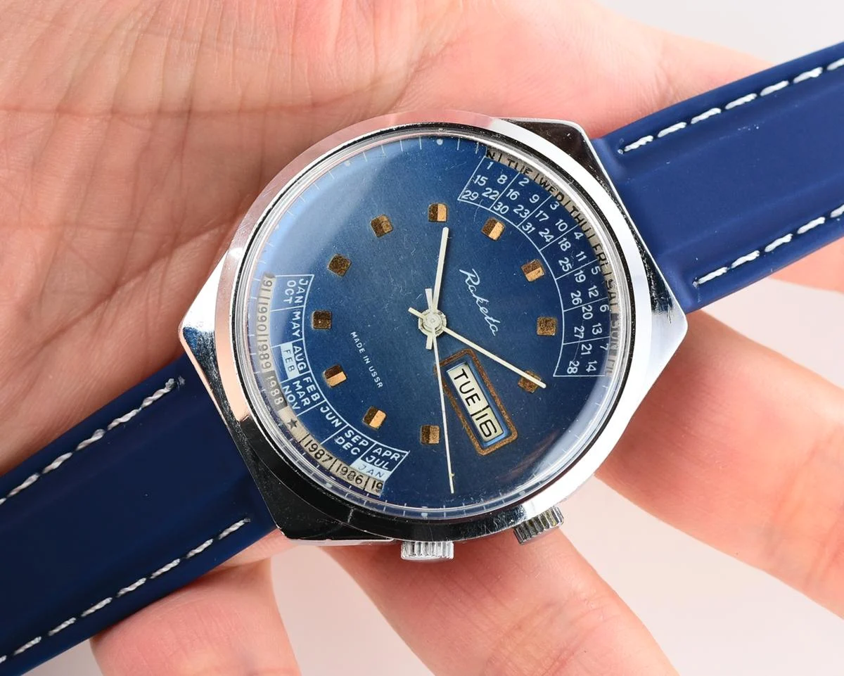 Soviet Raketa perpetual calendar watch