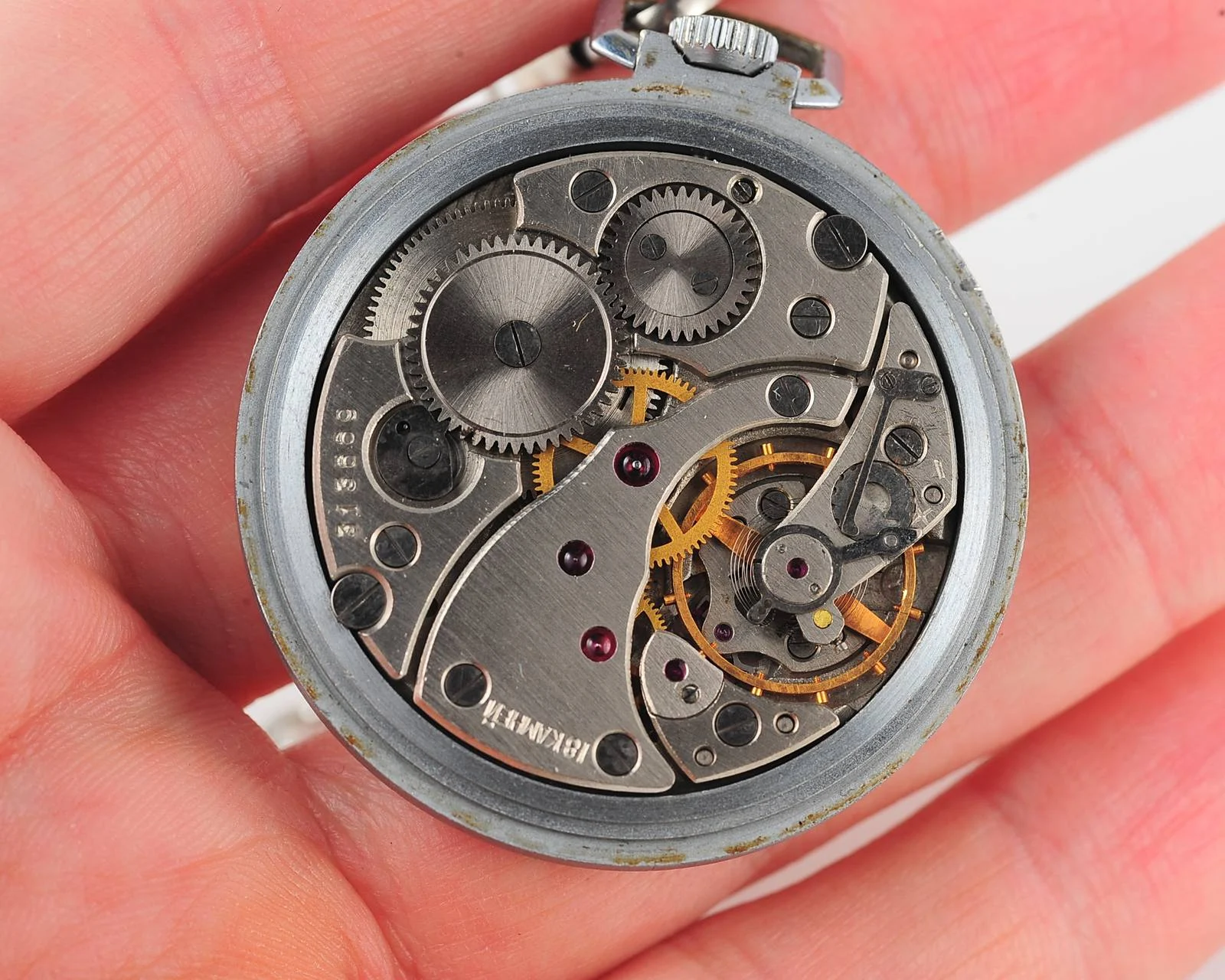 Molnija open face vintage Soviet pocket watch with precision balance!