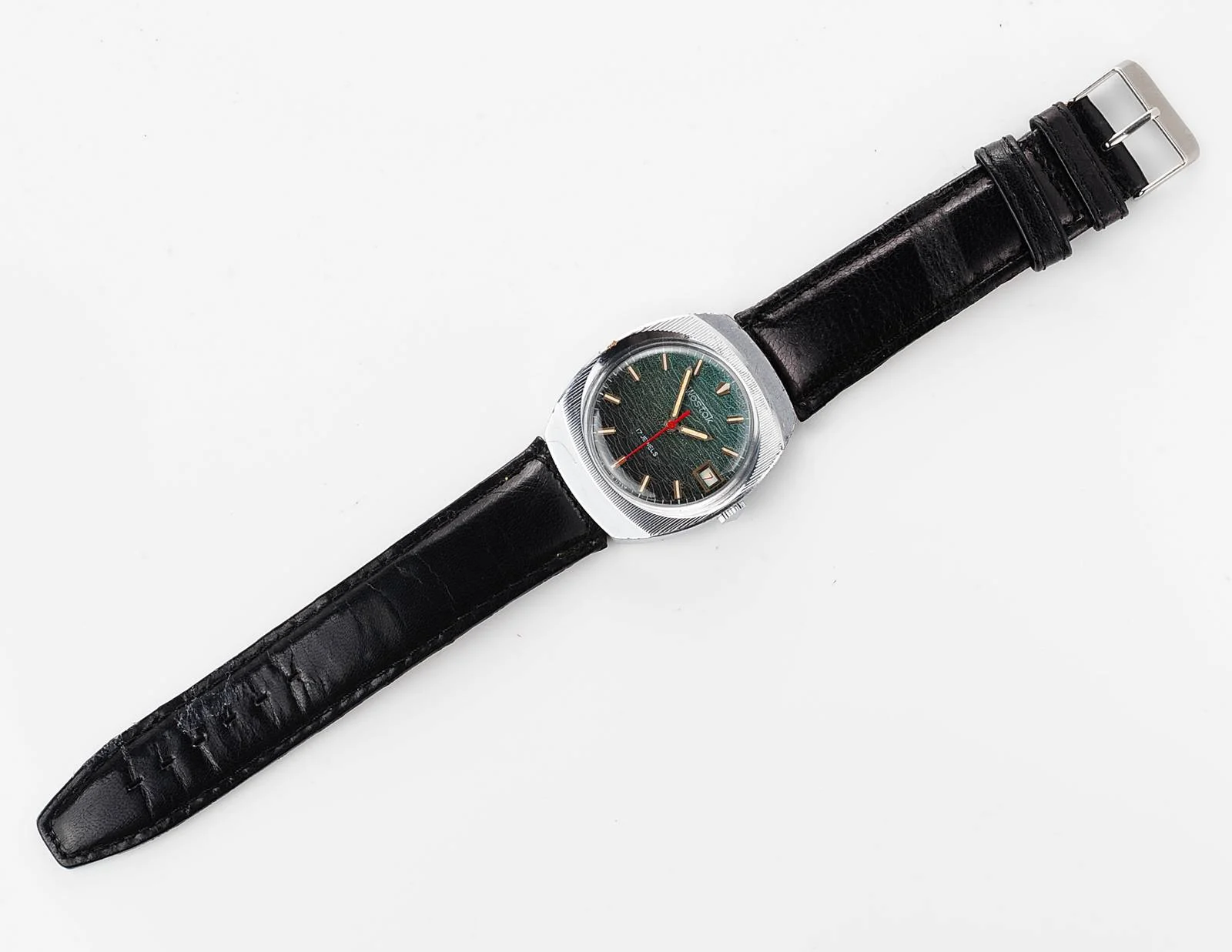 Export Wostok (Vostok) mechanical watch with beautiful textured teal dial