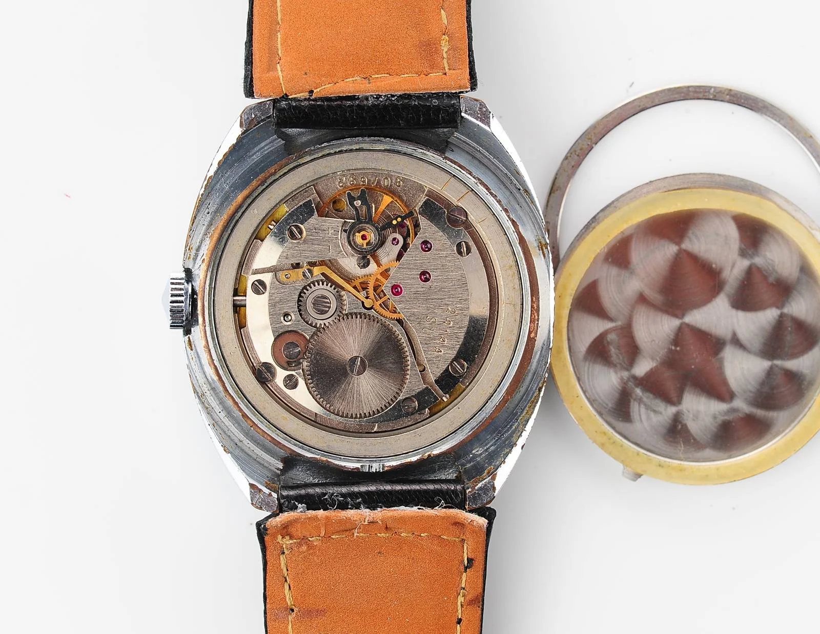 Export Wostok (Vostok) mechanical watch with beautiful textured teal dial