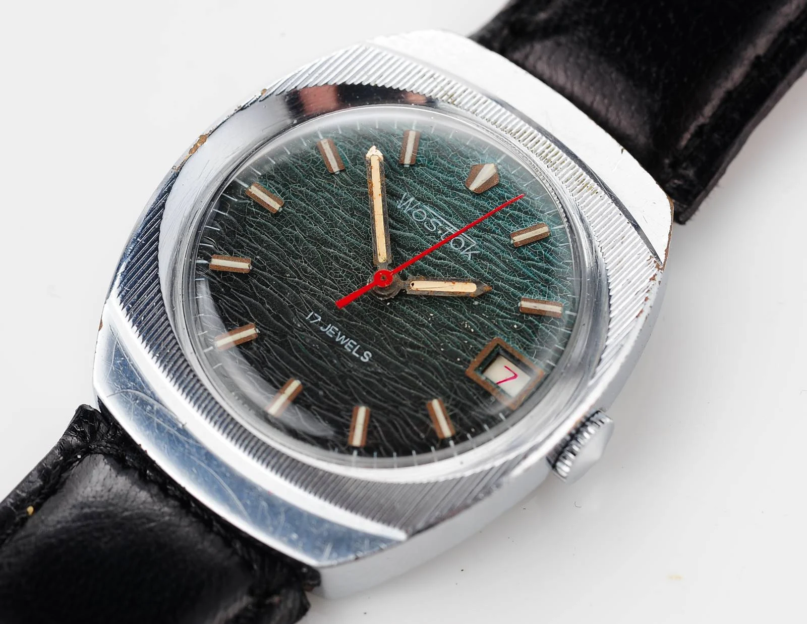 watch Vostok Wostok cool relief teal dial 7054-0017