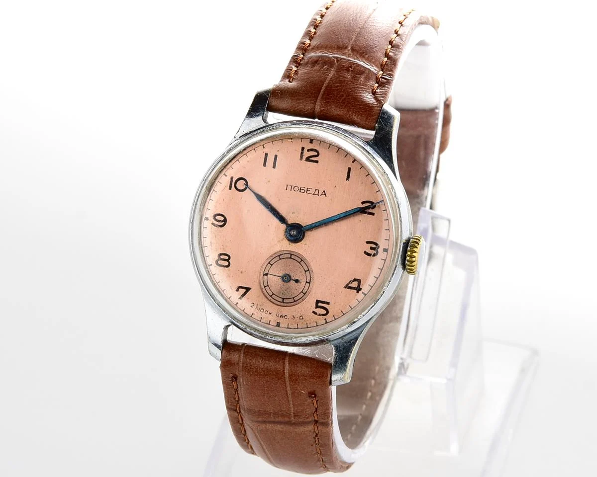 Vintage Soviet mechanical Pobeda wrist watch