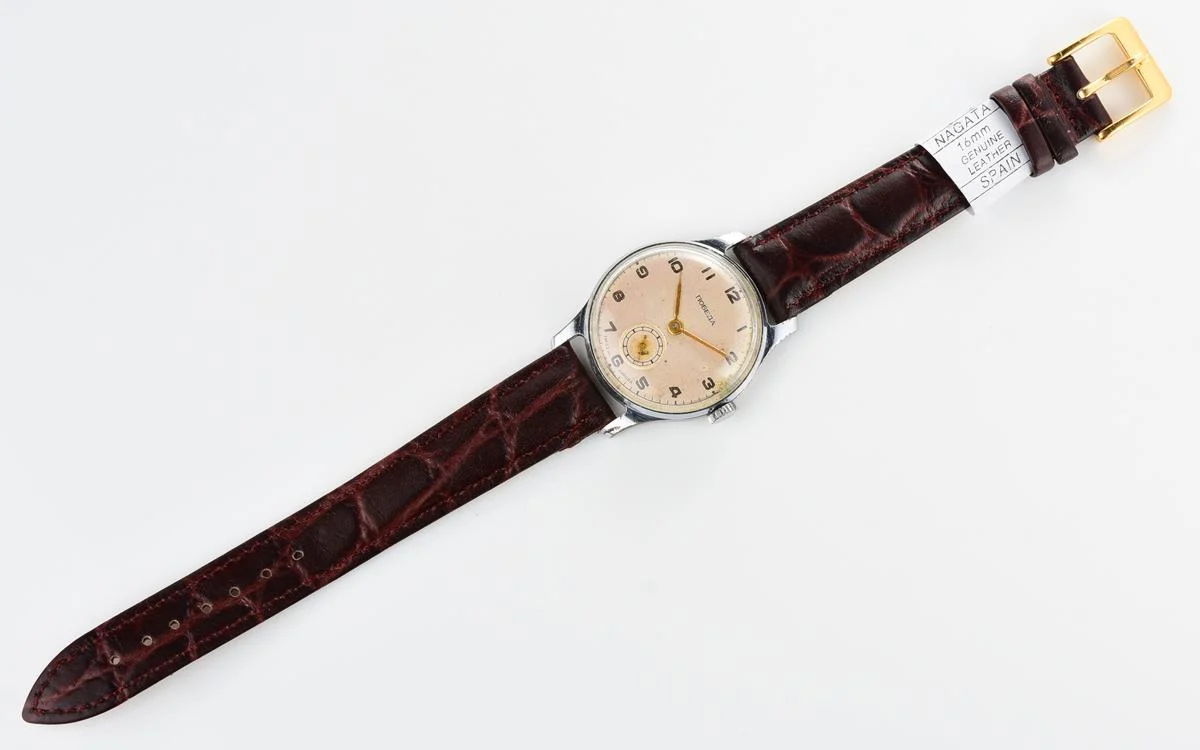 Vintage mechanical Pobeda wristwatch, the 2nd quarter of 1955