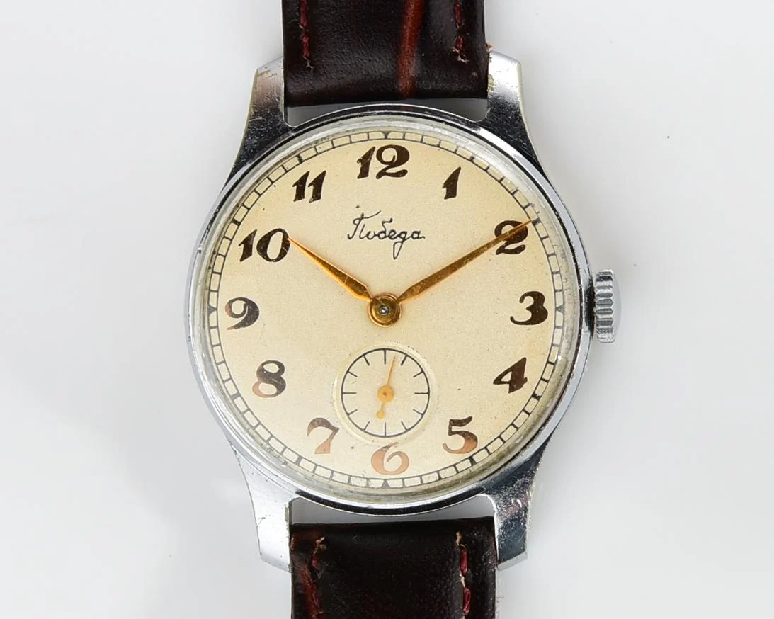 Vintage Soviet mechanical watch Pobeda, 1st quarter 1957
