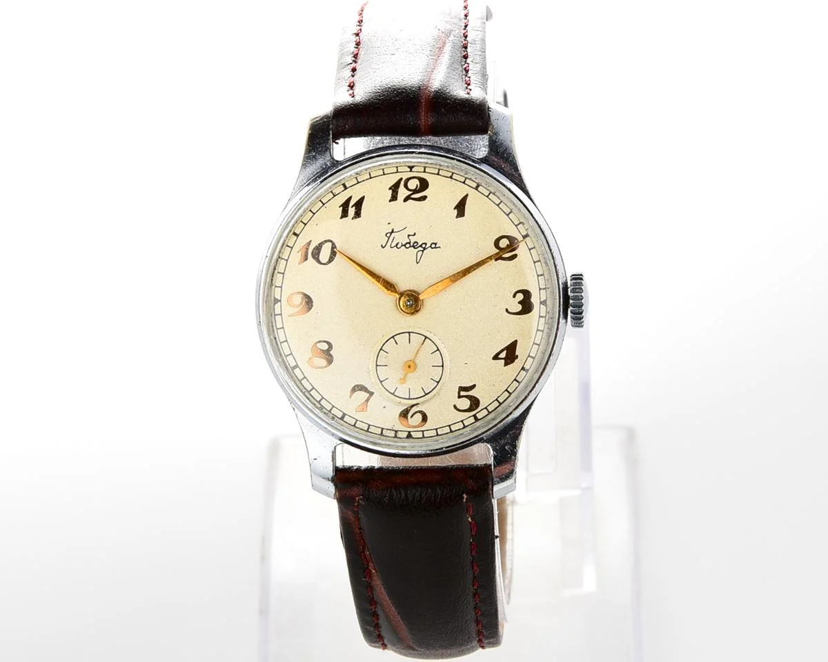 Vintage Soviet mechanical watch Pobeda, 1st quarter 1957