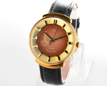 Olympic edition Moskwa 1980 Vostok gold-plated vintage Soviet watch
