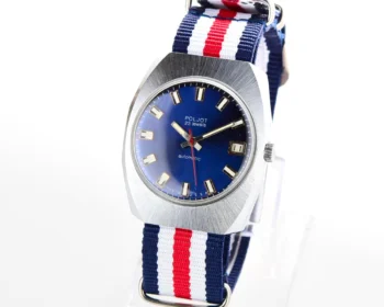 Soviet Poljot mechanical wrist watch with automatic self winding movement
