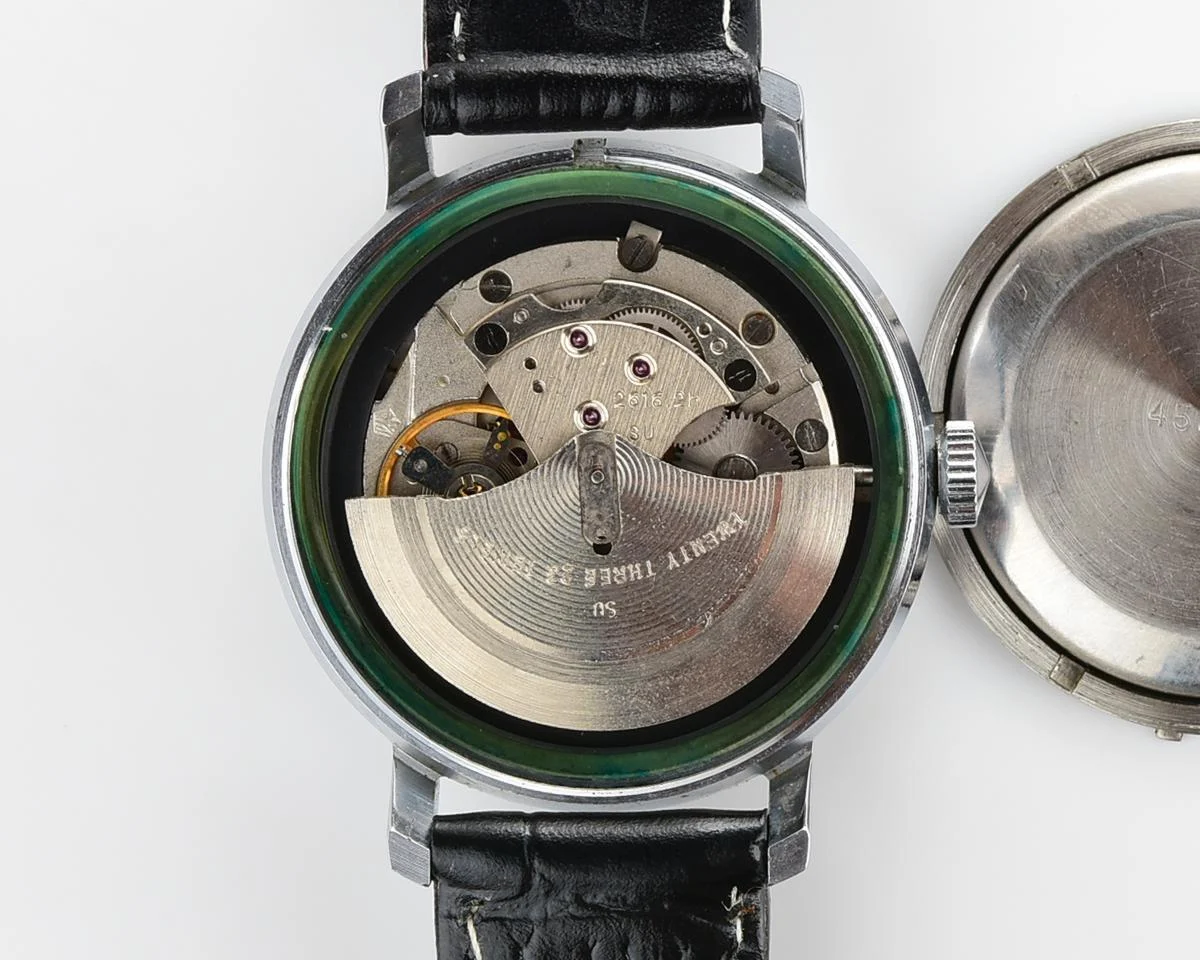 Soviet Poljot mechanical wrist watch with automatic self winding movement