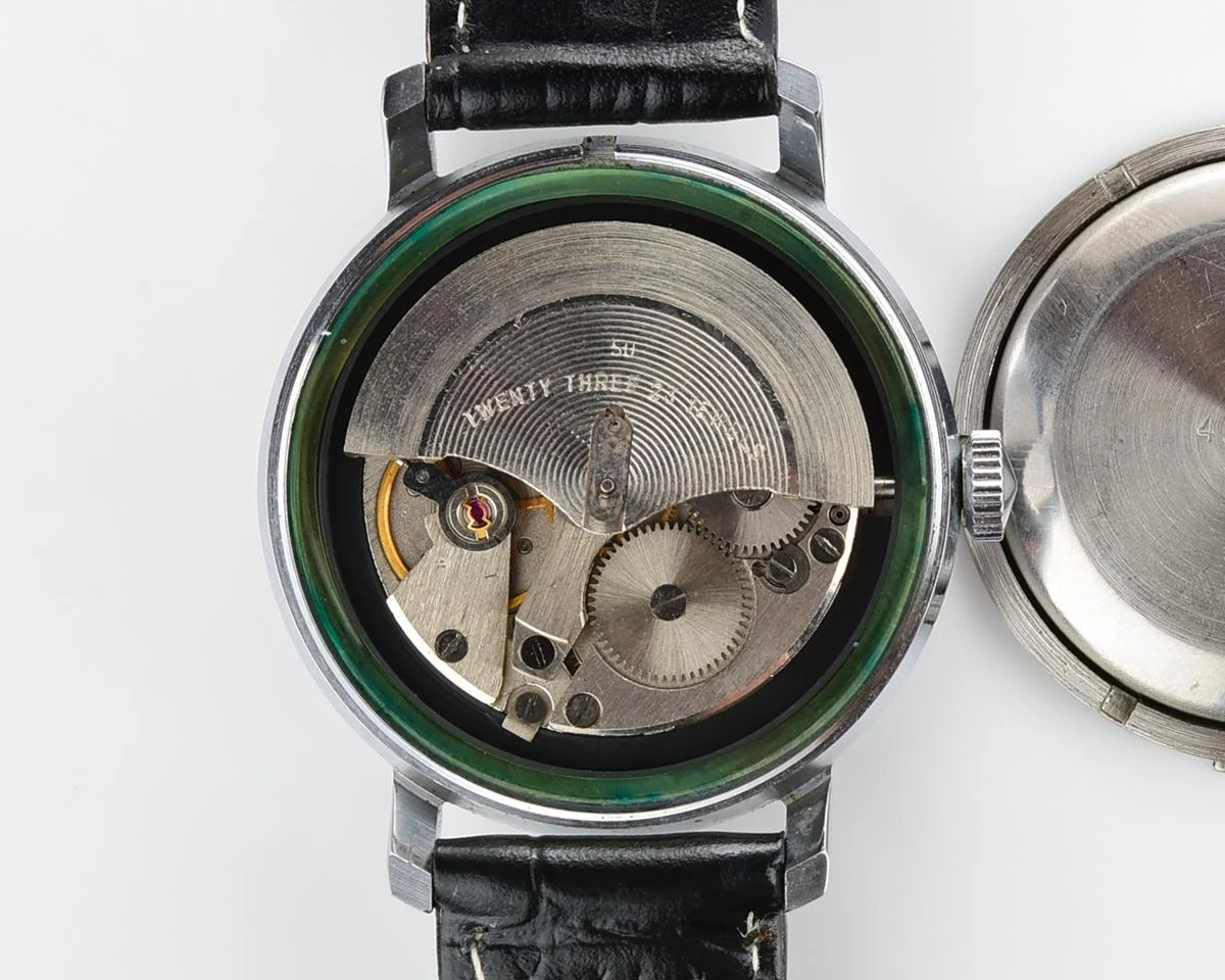 Soviet Poljot mechanical wrist watch with automatic self winding movement