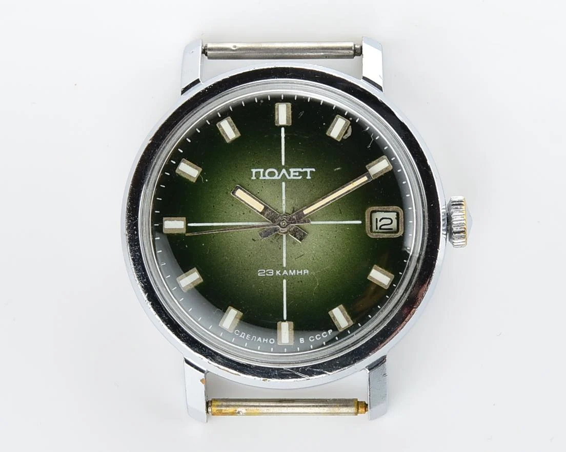 Soviet Poljot mechanical wrist watch with automatic self-winding movement