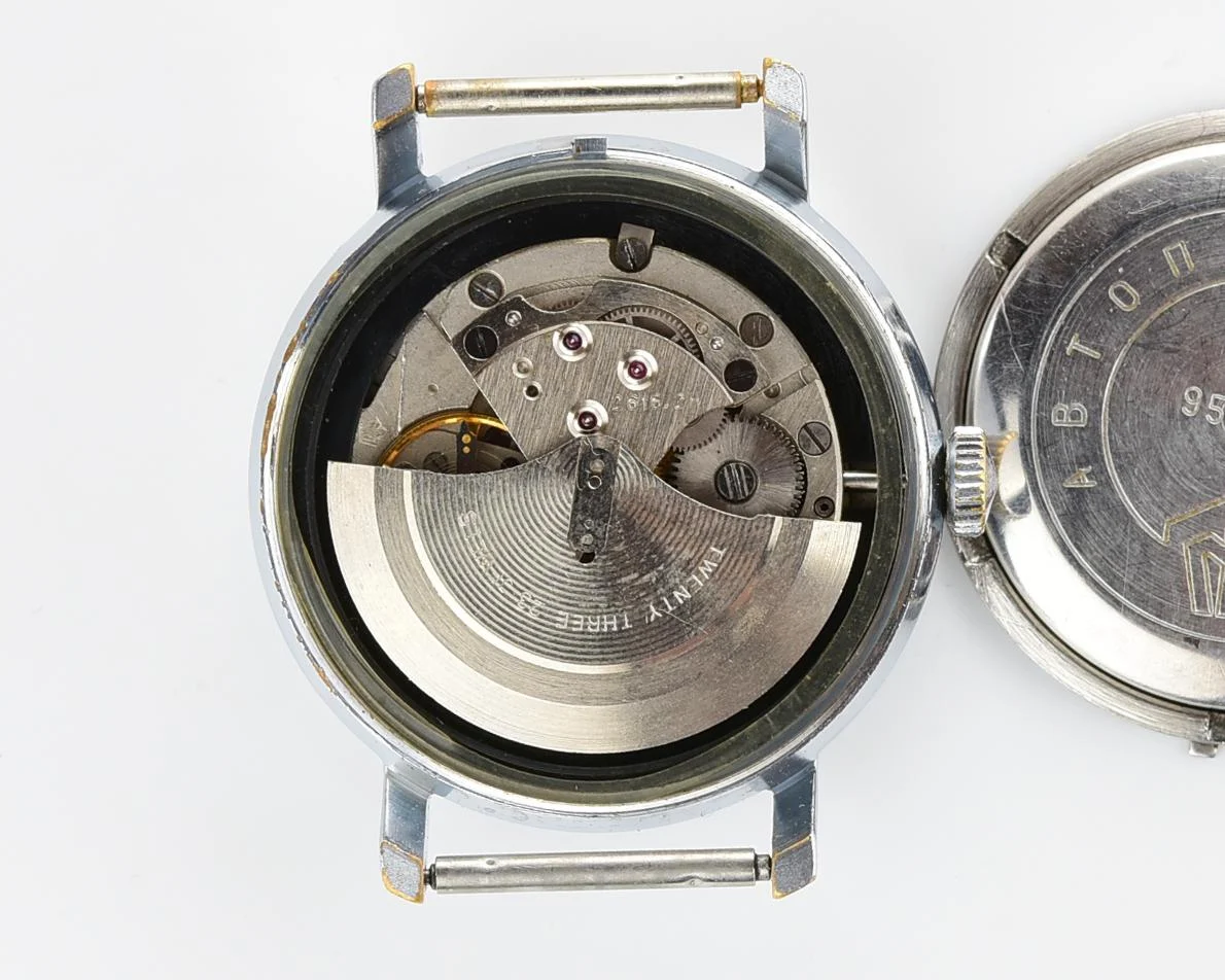 Soviet Poljot mechanical wrist watch with automatic self-winding movement