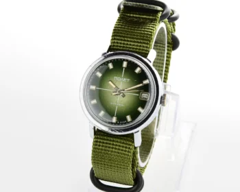 Soviet Poljot mechanical wrist watch with automatic self-winding movement