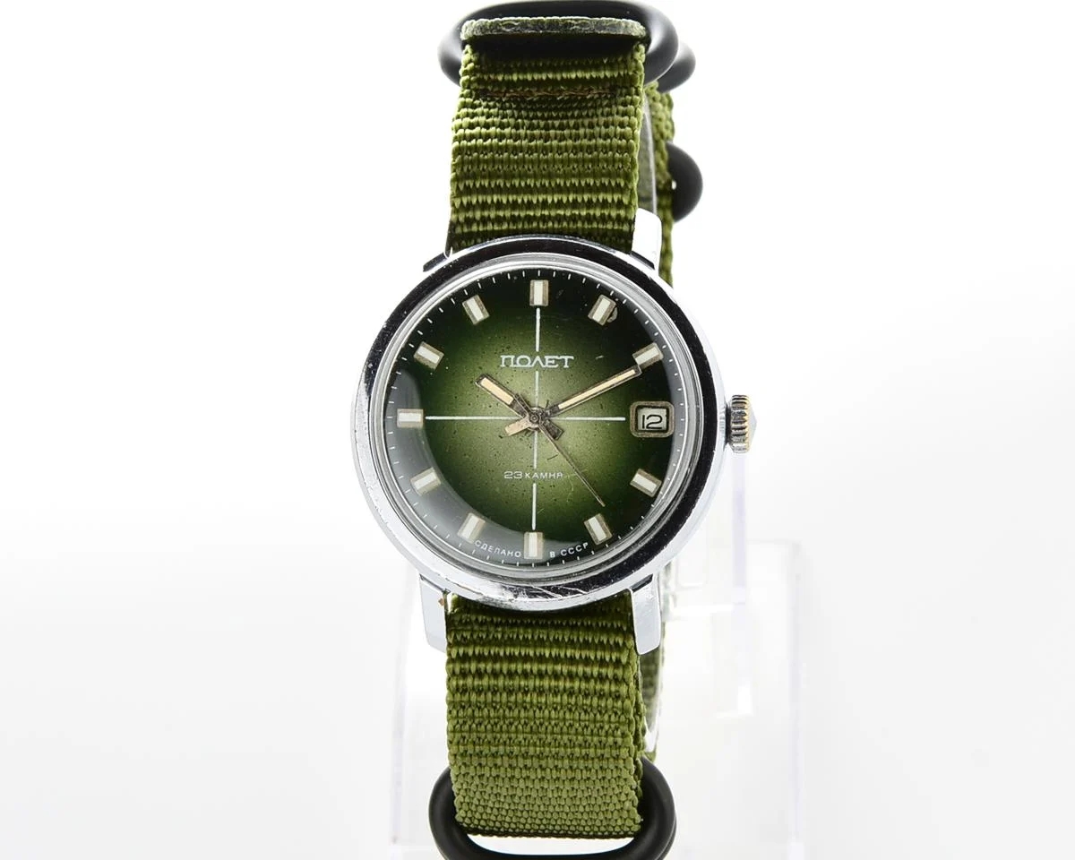 Soviet Poljot mechanical wrist watch with automatic self-winding movement
