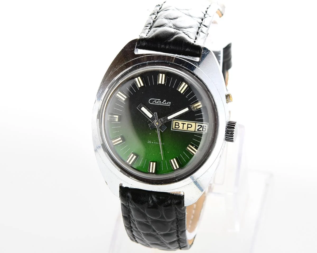 Slava Soviet mechanical vintage watch