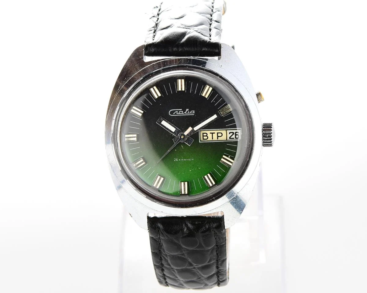 Slava Soviet mechanical vintage watch