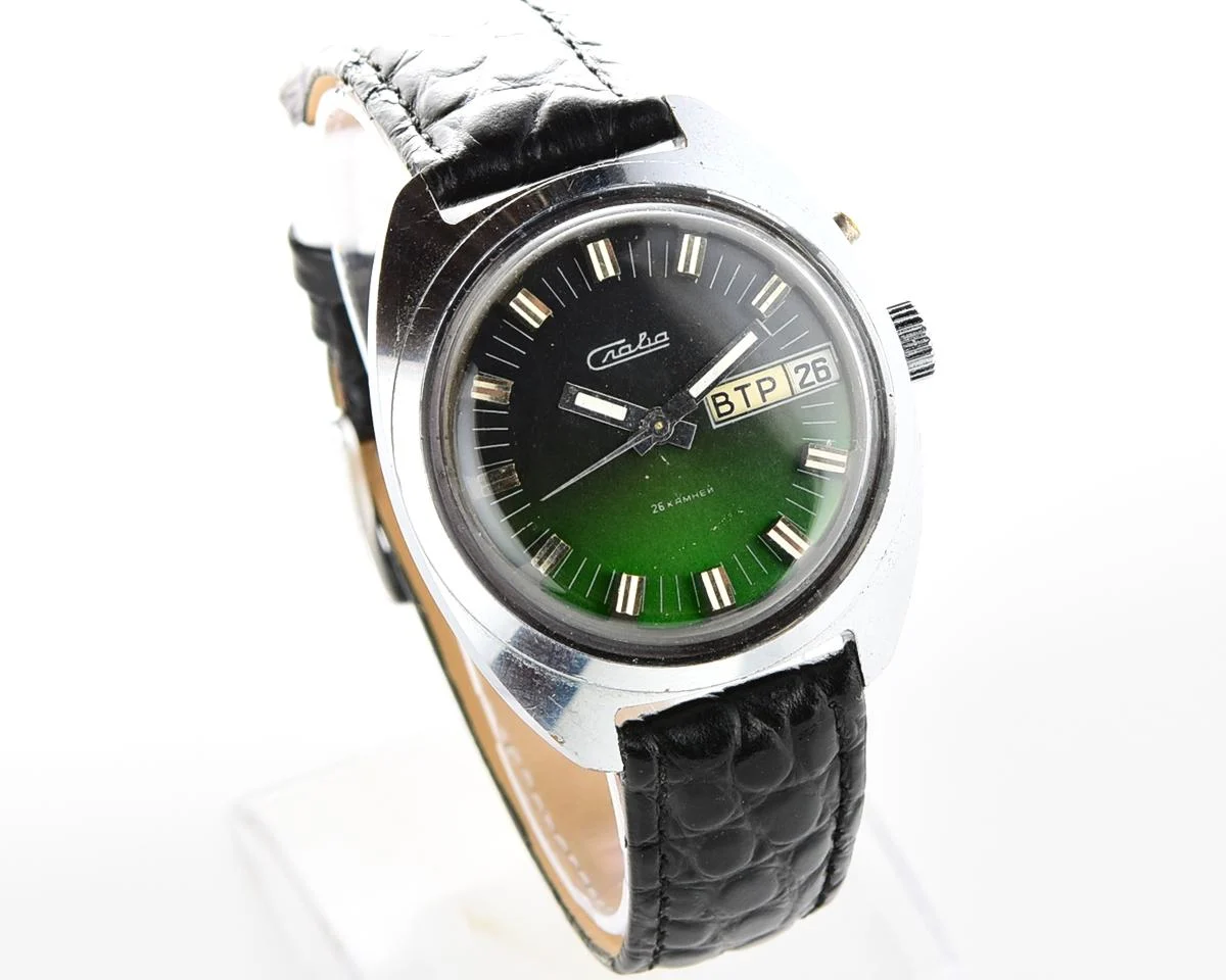 Slava Soviet mechanical vintage watch