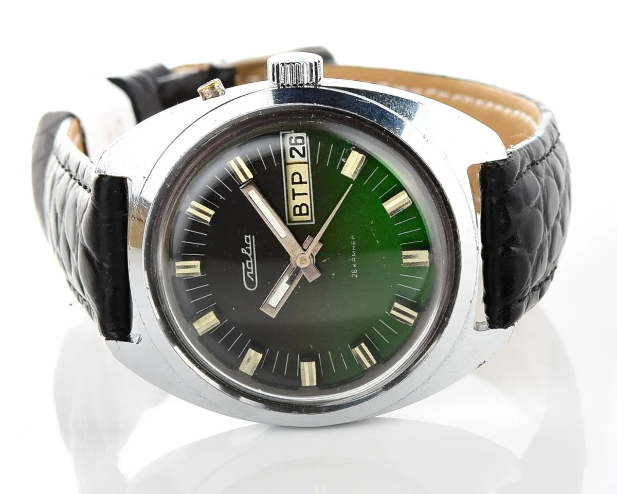 Slava Soviet mechanical vintage watch