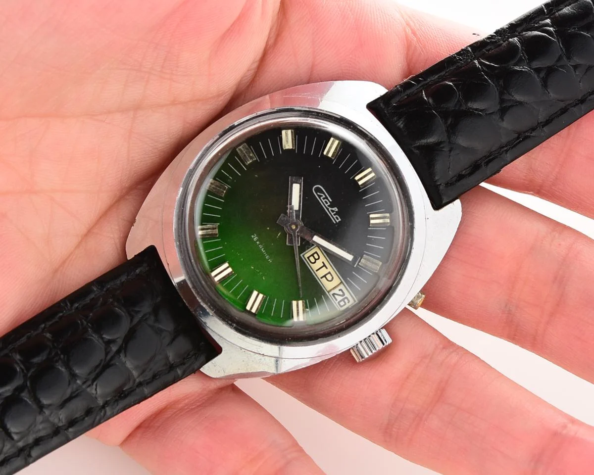 Slava Soviet mechanical vintage watch