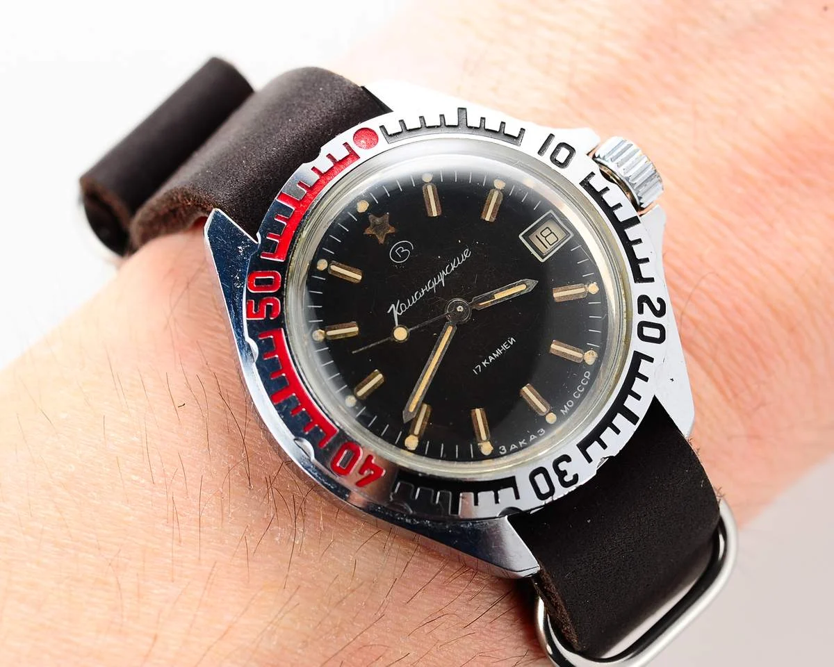 Vostok Komandirskie "Zakaz MO CCCP" limited series watch - rare duo-tone dial!