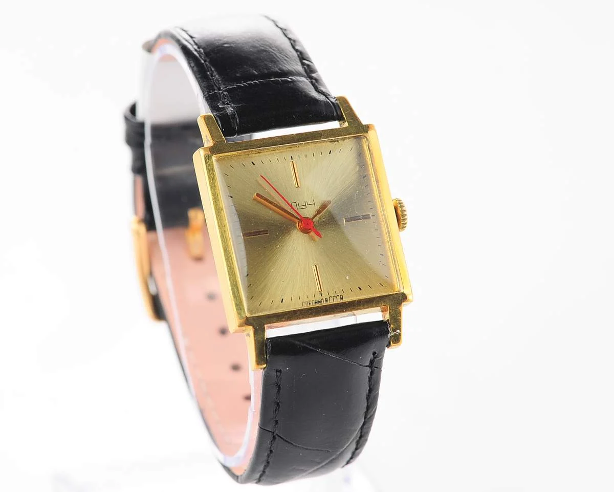 Luch vintage Soviet gold-plated mechanical watch