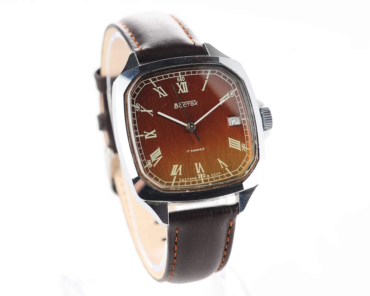 Large Soviet Wostok (Vostok) vintage mechanical wristwatch