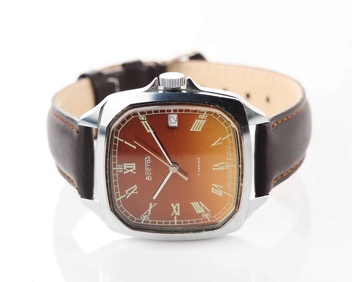 watch Vostok brown roman square 6705-0028