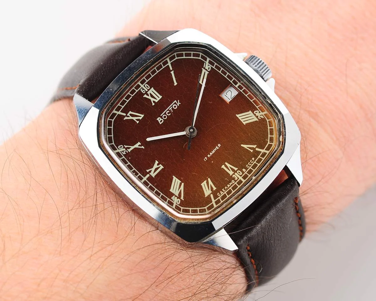Large Soviet Wostok (Vostok) vintage mechanical wristwatch