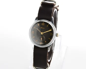 Vintage Soviet Kama mechanical watch from the 1st quarter of 1956, with NATO genuine leather strap